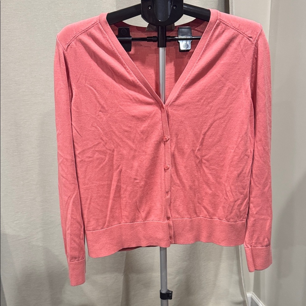 Pink Button-Up Cardigan